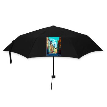 Affiche de voyage vintage Pilsen République tchèque WPA - Parapluie standard - noir - Devant