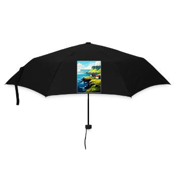 Affiche de voyage vintage des îles Féroé Danemark WPA Art - Parapluie standard - noir - Devant