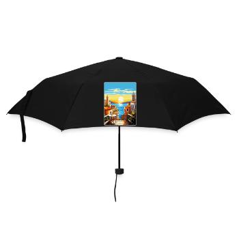 Malaga Espagne Affiche de voyage vintage WPA Souvenir - Parapluie standard - noir - Devant