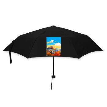 Athens Greece Vintage Travel Poster WPA Souvenir - Umbrella (small) - black - Front