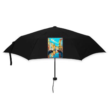 Aveiro Portugal Vintage Travel Poster Souvenir WPA - Umbrella (small) - black - Front