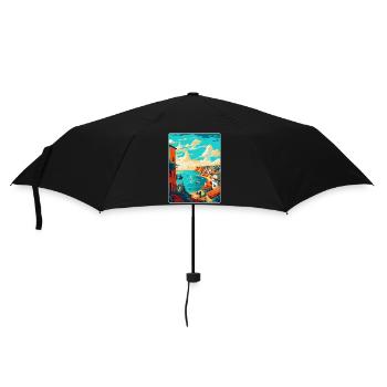 Lagos Portugal Vintage Travel Poster Souvenir WPA - Umbrella (small) - black - Front