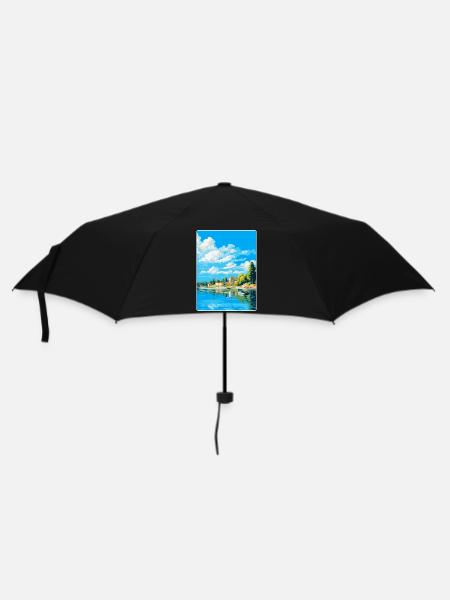 Savonlinna Finlande Affiche de voyage vintage souvenir - Parapluie standard - noir