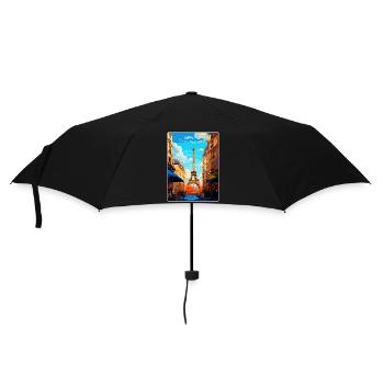 Paris Frankreich Vintage Reiseposter WPA Souvenir - Regenschirm (klein) - Schwarz - Vorne