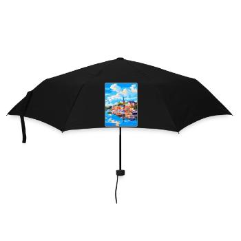 Souvenir de l’affiche de voyage vintage Naantali Finlande - Parapluie standard - noir - Devant
