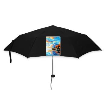 Kuopio Finlande Affiche de voyage vintage Souvenir WPA - Parapluie standard - noir - Devant