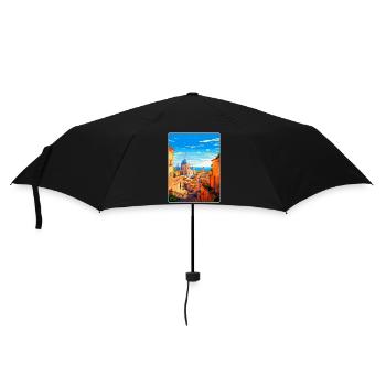 Rom Italien Vintage Reiseplakat Souvenir Souvenir - Regenschirm (klein) - Schwarz - Vorne