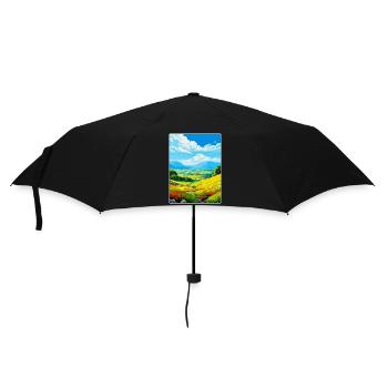 Pollino Italie Affiche de voyage vintage WPA Souvenir - Parapluie standard - noir - Devant