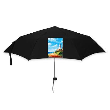 Faro Portugal Affiche de voyage vintage WPA Souvenir - Parapluie standard - noir - Devant