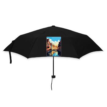 Colmar France Vintage Travel Poster WPA Souvenir - Umbrella (small) - black - Front