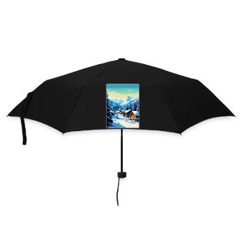 Gstaad Suisse Affiche de voyage vintage souvenir - Parapluie standard - noir - Devant