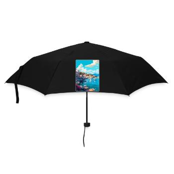 Bodrum Turkey Vintage Travel Poster WPA Souvenir - Umbrella (small) - black - Front