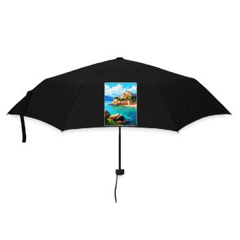 Corse France Affiche de voyage vintage Souvenir WPA - Parapluie standard - noir - Devant