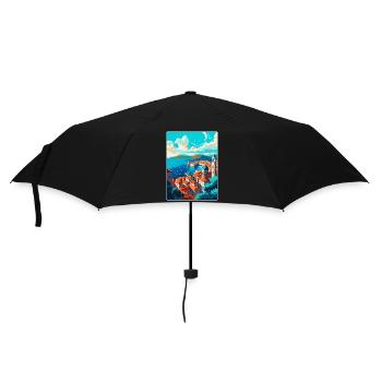 Dubrovnik Kroatien Vintage Reiseplakat Souvenir - Regenschirm (klein) - Schwarz - Vorne