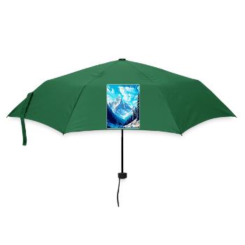 Chamonix France Vintage Travel Poster Souvenir WPA - Umbrella (small) - bottlegreen - Front
