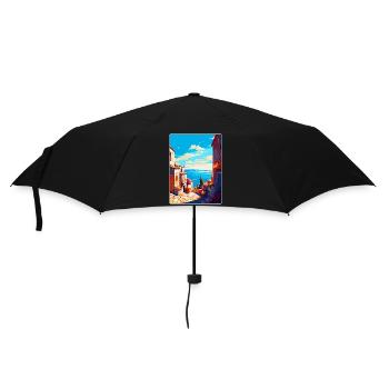 Ayvalik Turkey Vintage Travel Poster Souvenir WPA - Umbrella (small) - black - Front