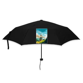 Penkenbahn Autriche Affiche de voyage vintage souvenir - Parapluie standard - noir - Devant