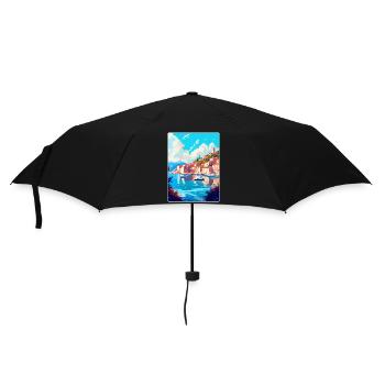 Hvar Kroatien Vintage Reiseposter WPA Souvenir - Regenschirm (klein) - Schwarz - Vorne