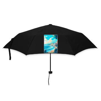 Nice France Vintage Travel Poster WPA Art Souvenir - Umbrella (small) - black - Front
