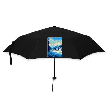 Kitzbuhel Austria Vintage Travel Poster Souvenir - Umbrella (small) - black - Front