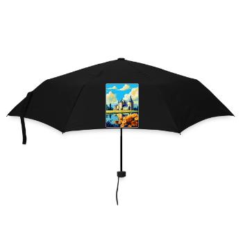 Loire Valley France Vintage Travel Poster Souvenir - Umbrella (small) - black - Front