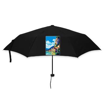 Souvenir de l’affiche de voyage vintage Durnstein Autriche - Parapluie standard - noir - Devant