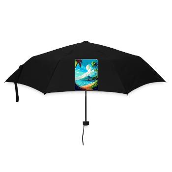 Martinique Caraïbes Vintage Voyage Affiche WPA Art - Parapluie standard - noir - Devant