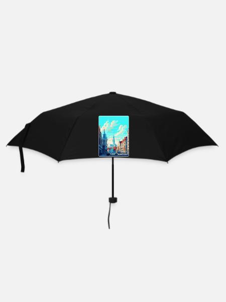 Bruxelles Belgique Poster de voyage vintage souvenir - Parapluie standard - noir
