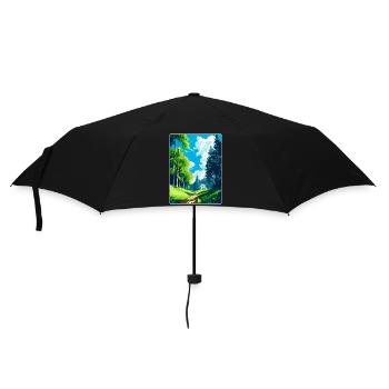 Affiche de voyage vintage des bois de Vienne en Autriche Art WPA - Parapluie standard - noir - Devant