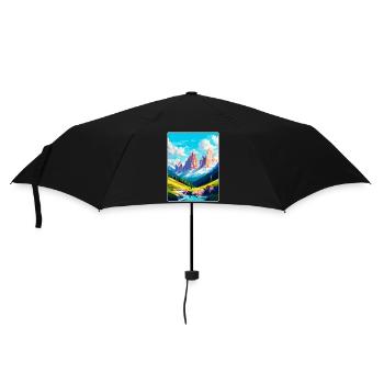 Dolomites Italy Vintage Travel Poster Souvenir WPA - Umbrella (small) - black - Front