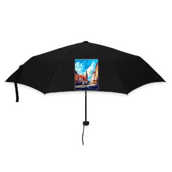 Ostrava Czech Republic Vintage Travel Poster WPA - Umbrella (small) - black - Front