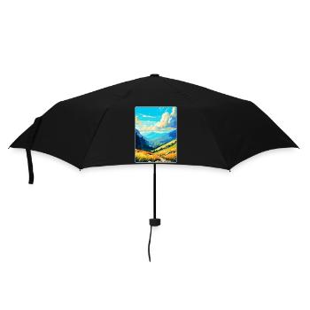 Babia Gora Pologne Affiche de voyage vintage souvenir - Parapluie standard - noir - Devant