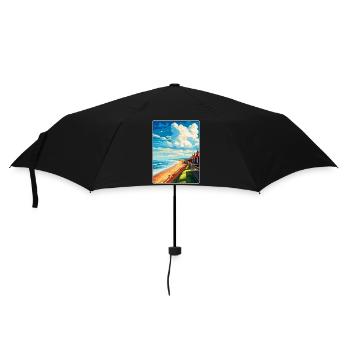 Saltburn By The Sea Angleterre Royaume-Uni Affiche de voyage WPA - Parapluie standard - noir - Devant