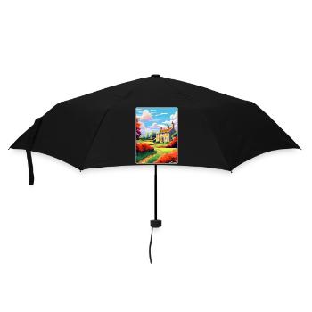 Cotswolds Angleterre Royaume-Uni Affiche de voyage vintage WPA Art - Parapluie standard - noir - Devant