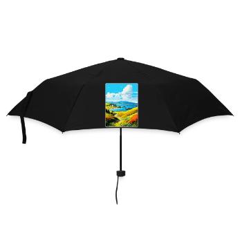 Isle Of Kerrera Scotland Uk Vintage Travel Poster - Umbrella (small) - black - Front