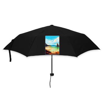 Île de Lewis, Écosse, Royaume-Uni, Affiche de voyage vintage - Parapluie standard - noir - Devant
