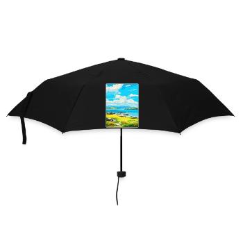 Isle Of Gigha Scotland Uk Vintage Travel Poster - Umbrella (small) - black - Front