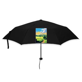 Cotswolds Angleterre Royaume-Uni Affiche de voyage vintage WPA Art - Parapluie standard - noir - Devant