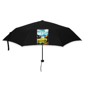 Blair Castle Écosse Royaume-Uni Affiche de voyage vintage WPA - Parapluie standard - noir - Devant