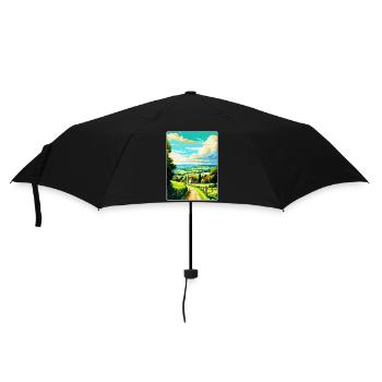 Cotswolds Angleterre Royaume-Uni Affiche de voyage vintage WPA Art - Parapluie standard - noir - Devant