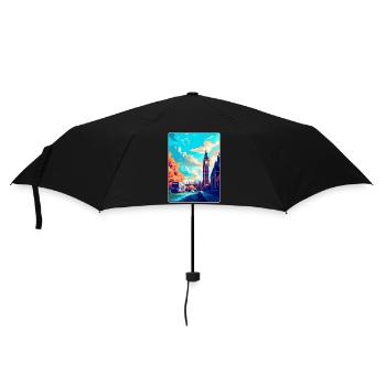Londres, Angleterre, Royaume-Uni, Affiche de voyage vintage, Souvenir - Parapluie standard - noir - Devant