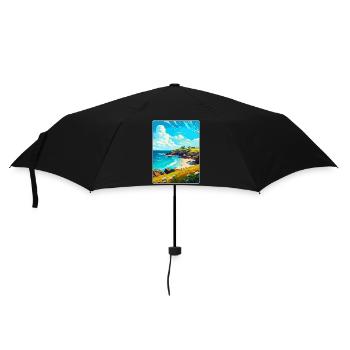 Cornwall England Uk Vintage Travel Poster Souvenir - Umbrella (small) - black - Front
