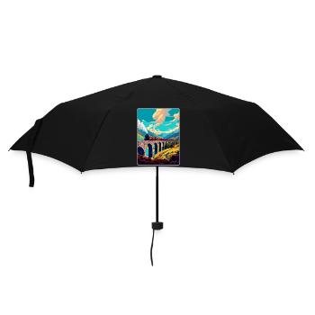 Glenfinnan Écosse Royaume-Uni Affiche de voyage vintage WPA - Parapluie standard - noir - Devant