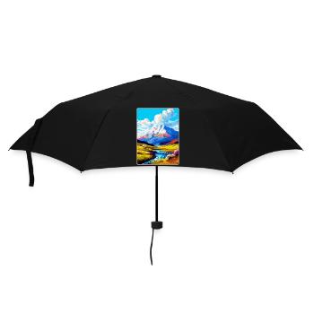 Ben Nevis Écosse Royaume-Uni Affiche de voyage vintage WPA - Parapluie standard - noir - Devant