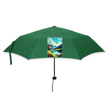 Lake District England Uk Vintage Travel Poster WPA - Umbrella (small) - bottlegreen - Front