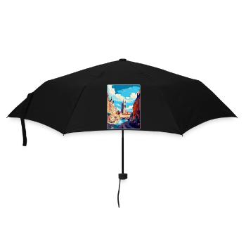 Exeter Angleterre Royaume-Uni Affiche de voyage vintage souvenir - Parapluie standard - noir - Devant