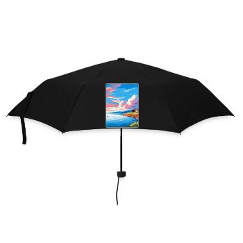 Isle Of Bute Scotland Uk Travel Poster Souvenir - Umbrella (small) - black - Front