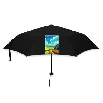 Affiche de voyage souvenir du parc national des South Downs - Parapluie standard - noir - Devant