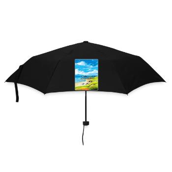 Isle Of Colonsay Scotland Uk Travel Poster WPA - Umbrella (small) - black - Front