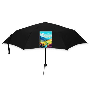 Brecon Beacons Pays de Galles Royaume-Uni Affiche de voyage Souvenir WPA - Parapluie standard - noir - Devant